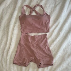 Berlook Women's Pink workout / Pilates Set